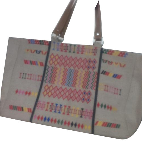 Jute Embroidered Tote Bag