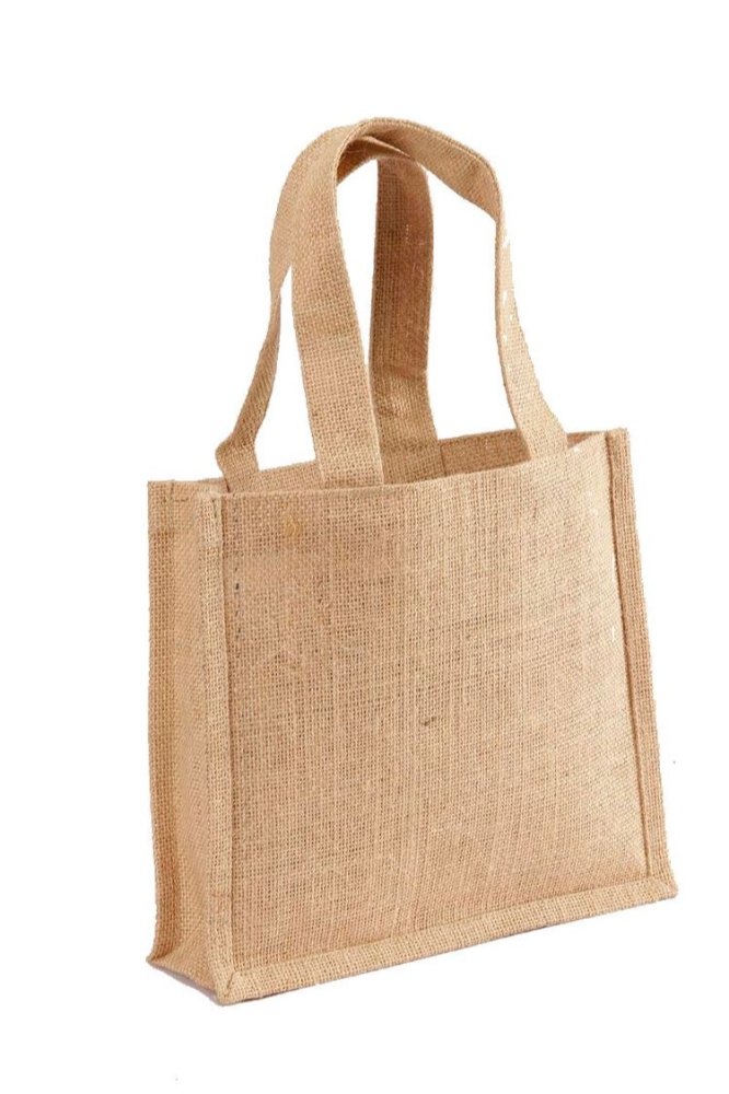 Tote Jute Bags, Size: 9*9*4 Inch Plain Bag