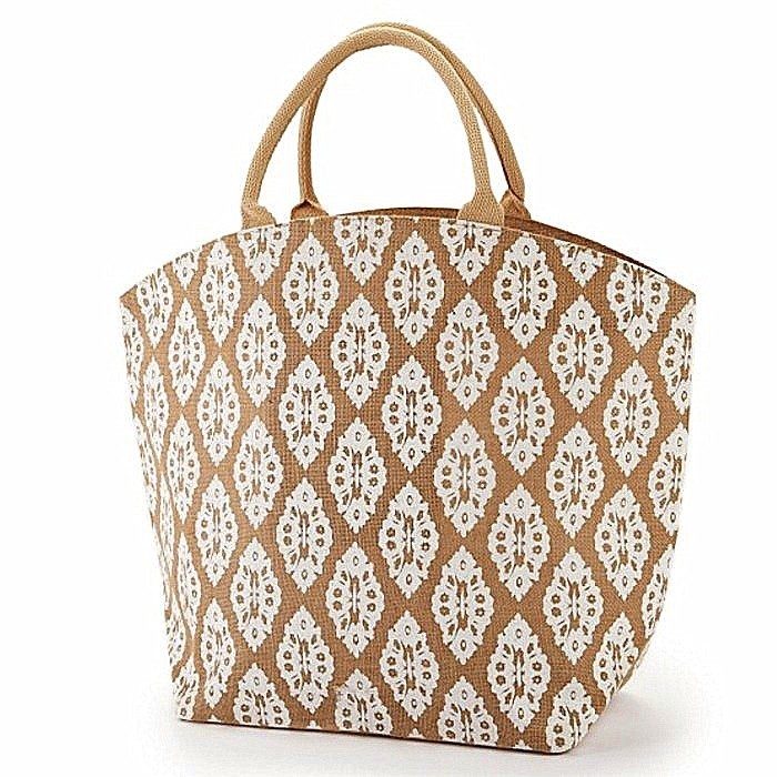 Printed Jute Tote Bag Use : Shopping Bag