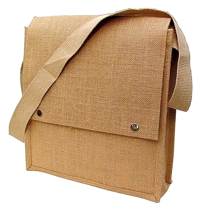 Men Plain Jute Sling Bag