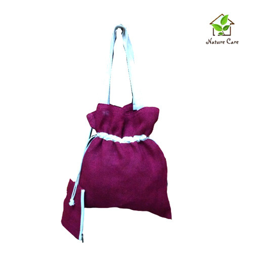 None Jute Drawstring Bag