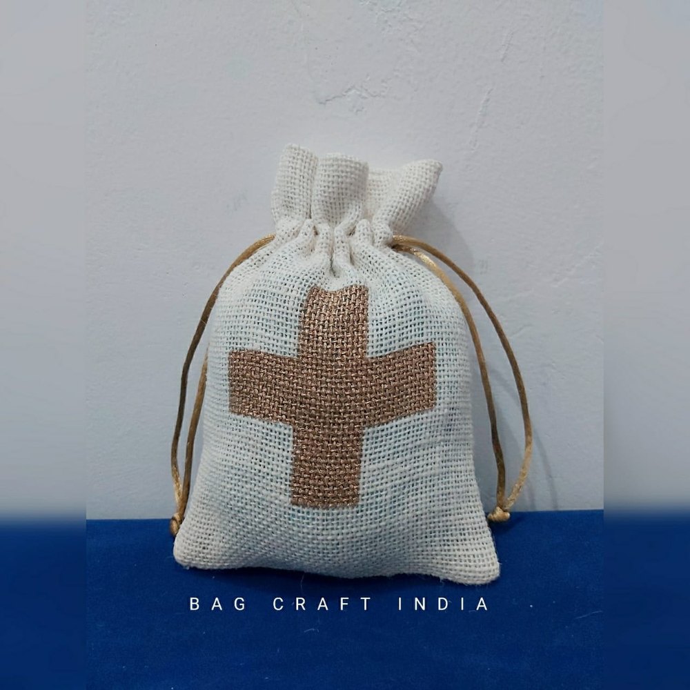 Printed Jute Drawstring Bag (PB1981348)