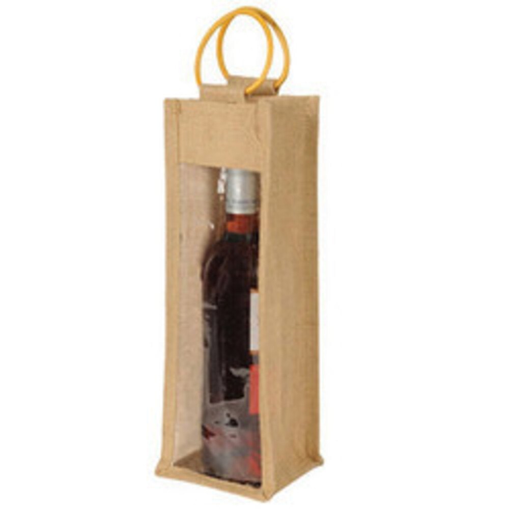 One Bottle Jute Wine Bag