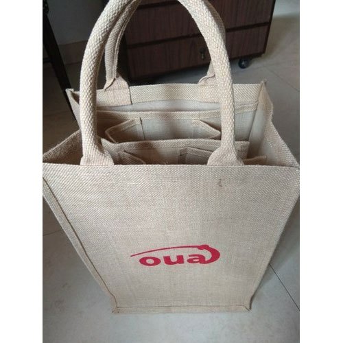 Six Pack Jute Wine Bag