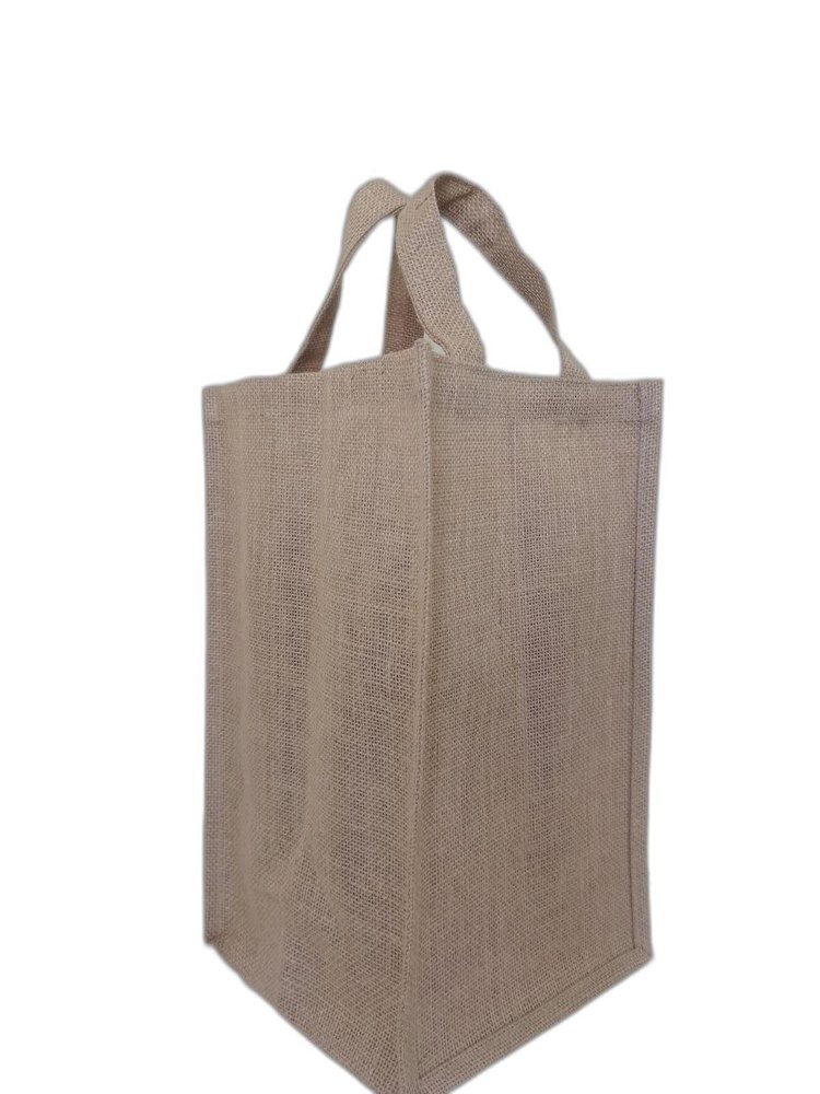 Four Bottle Jute Wine Bag