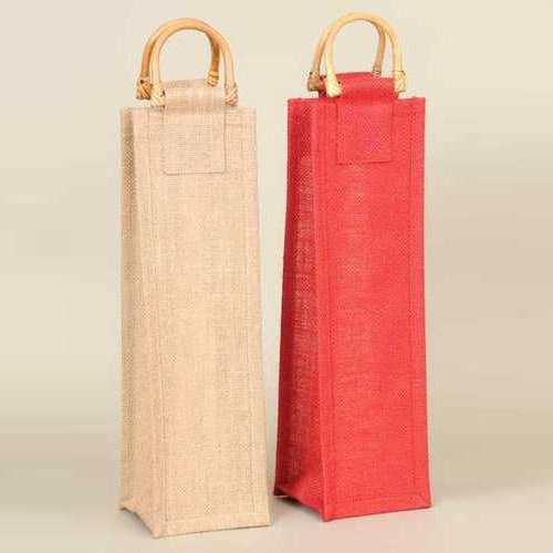 Single Wine Bottle Jute Bag