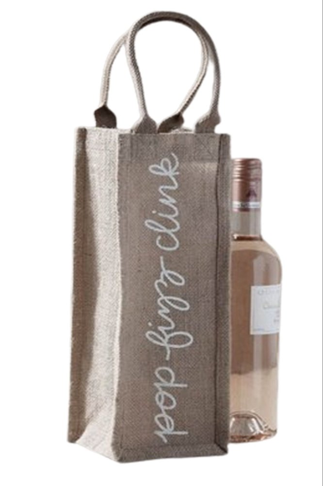 Single Wine Bottle Jute Bag