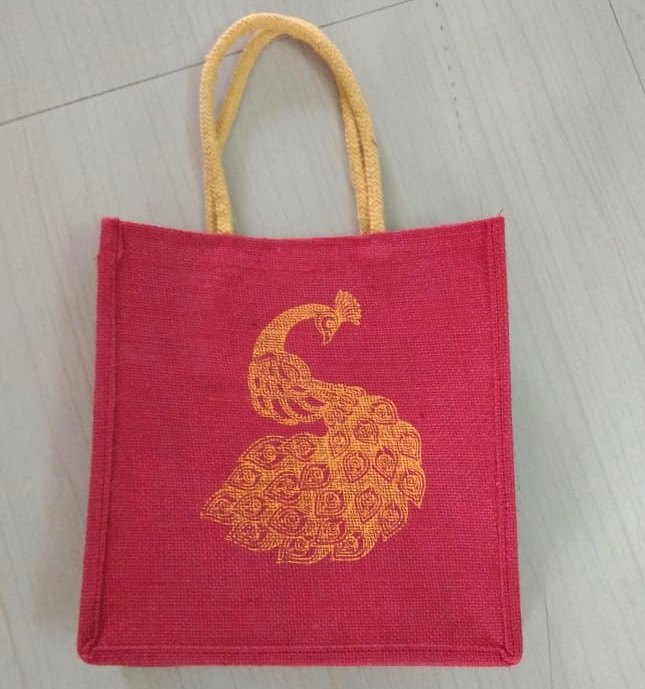 Jute Bags, Size: 10x12x4