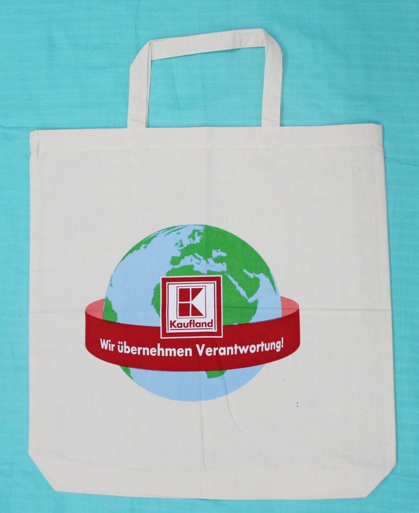 Loop Handled Logo Printed Cotton Carry Bag, Capacity: 100000, Bag Size: Custom