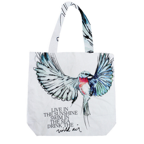 Loop Printed Cotton Bags with Digital Print on Logo, For shopping bag