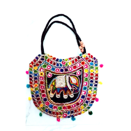 Elephant Print Handicraft Handbag