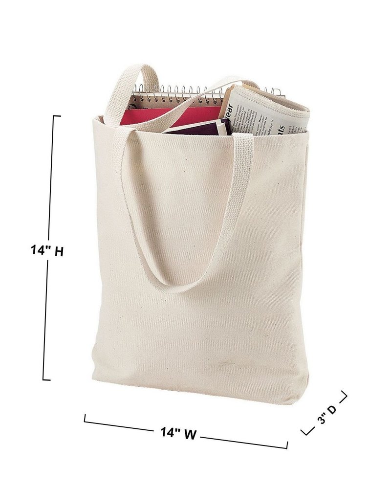 Elegancia Natural Cotton Fabric Bag 14x14