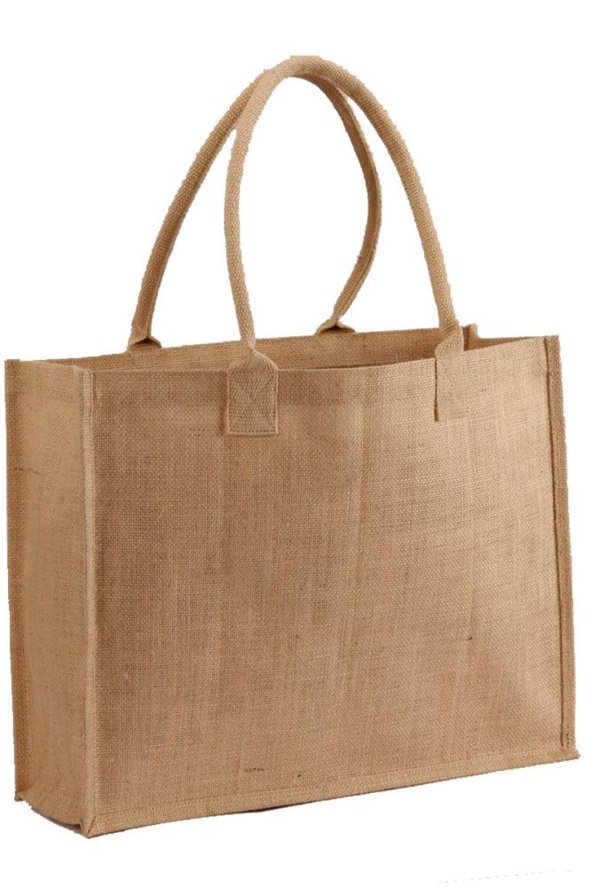 Handled Brown Jute Cotton Bag, Capacity: 3 kg