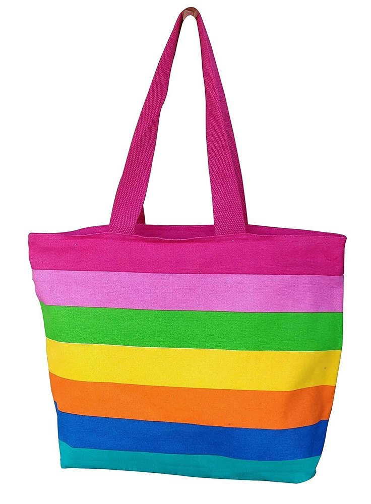 Cotton Rainbow Ladies Bag, Capacity: 7 Kg, Size/Dimension: 8*4*12 Inch