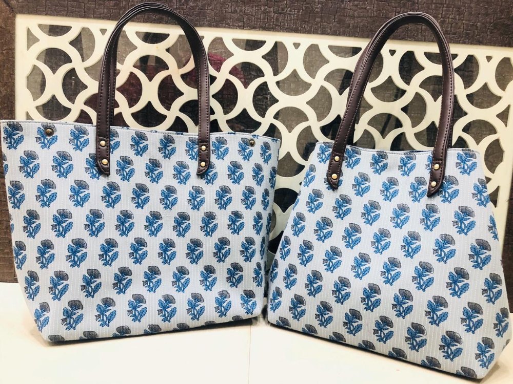 SHEENAZ Jaipuri Print Tote Bags