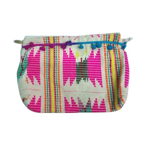 Female Multicolor Ladies Cotton Hand Purse, Packaging Type: Packet