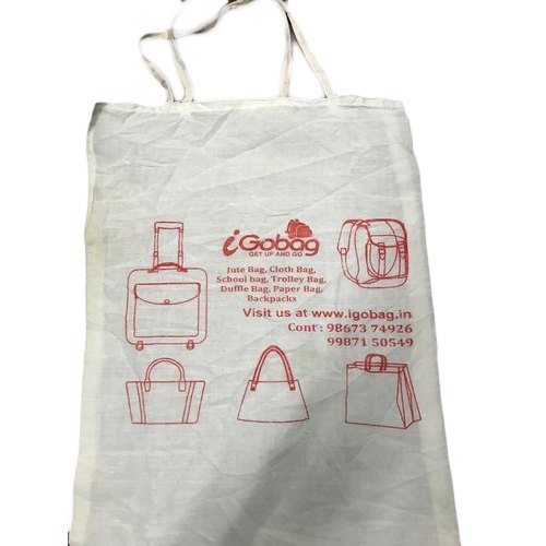 igobag Loop Handle Printed Cotton Carrier Bag, Size/Dimension: 14x16 Inch