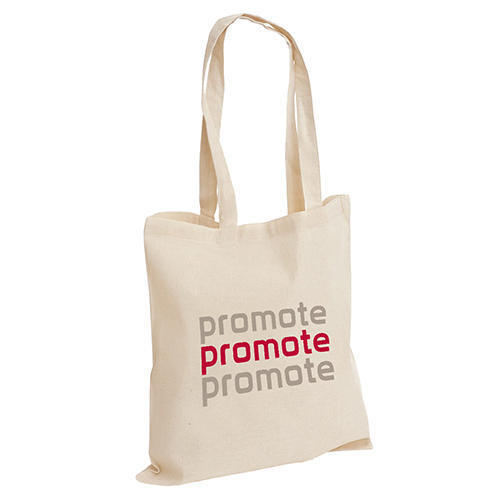 Handled White Printed Cotton Bag, Capacity: 2-3 Kg