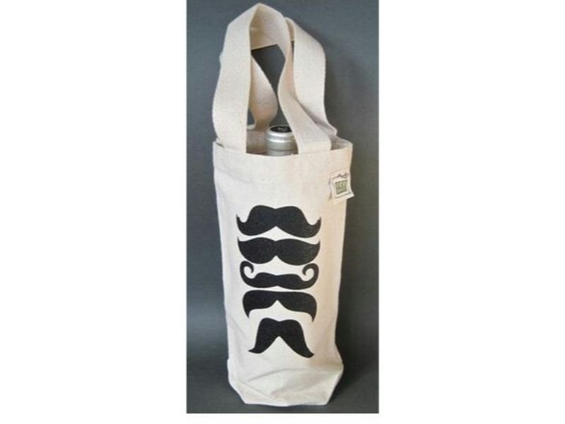 Off White Printed Cotton Bottle Bag, Capacity: 2 Kg