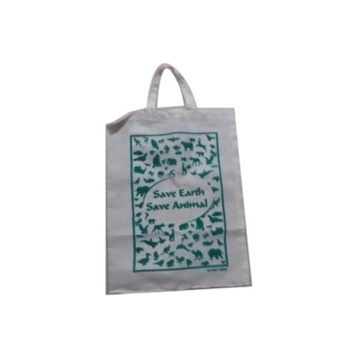 White Printed Cotton Cloth Bag