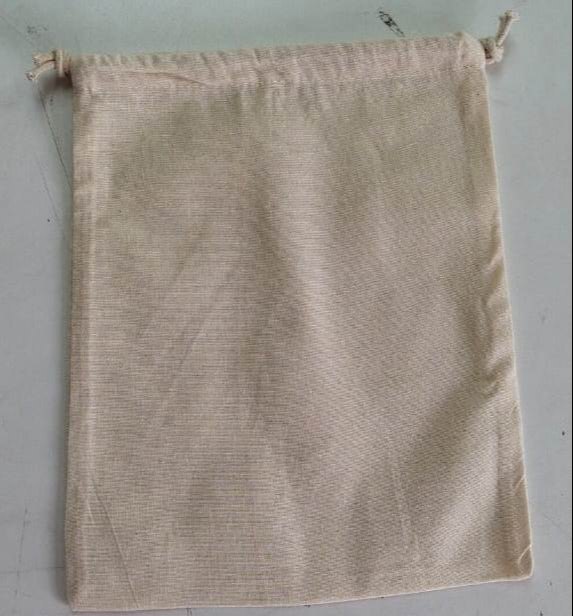 Natural Cotton Drawstring Muslin Bags, For GIFT