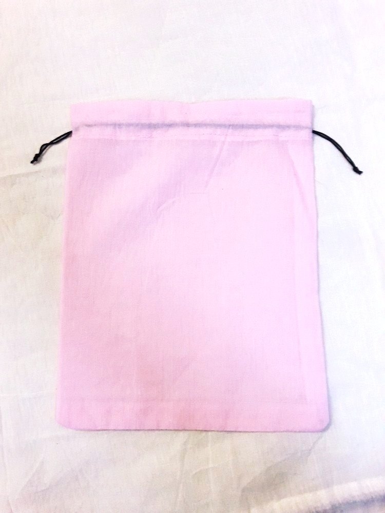 Handled White Cloth Pouches Drawstring / Cotton Drawstring Pouches, Size/Dimension: 4*5