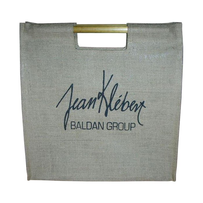 Bamboo Handle Open Printed Jute Bag, Capacity: 10kg, Size/Dimension: 41 H X 41 W X 15 CM