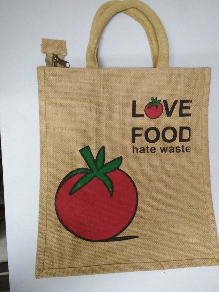 Short Cotton Padded Zipper Custom Jute Bags, Size/Dimension: 12*10*4, Capacity: 3-5kg