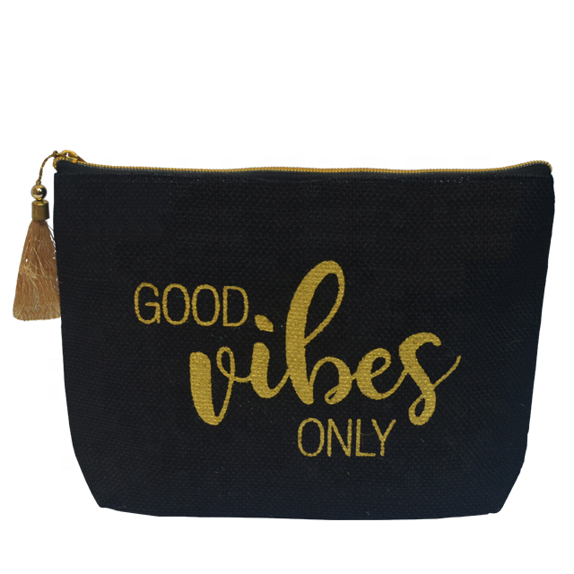 Zipper Canvas Cosmetic Toiletry Bags