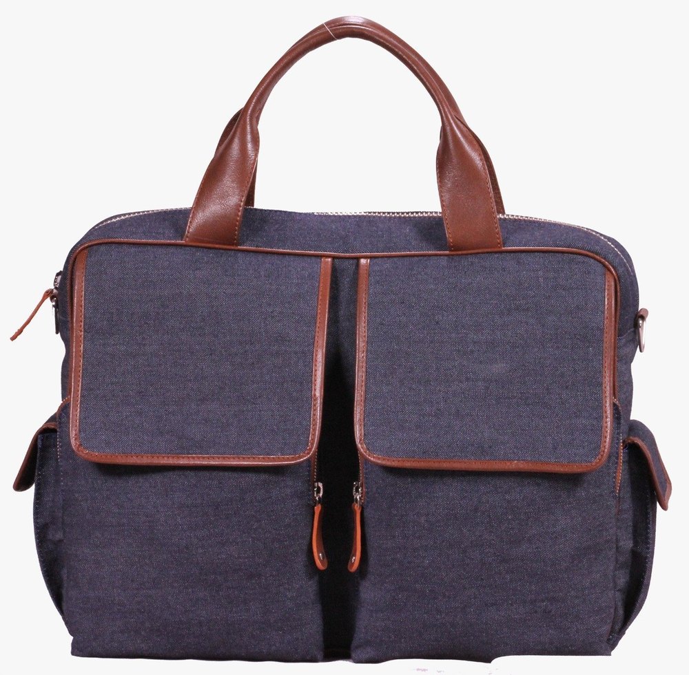 Blue denim Laptop Shoulder Bag