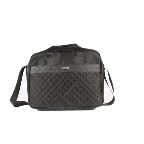 Black Polyester Laptop Shoulder Bag