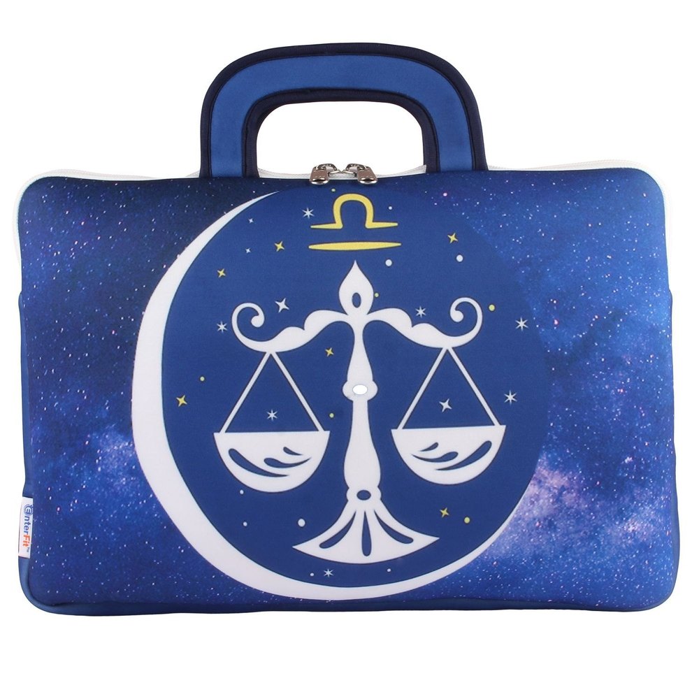 Enter Fit Neoprene Fabric Royal Blue Digital Print Laptop Bag