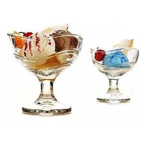 Glass Bowl Shape Transparent Ice Cream Cup