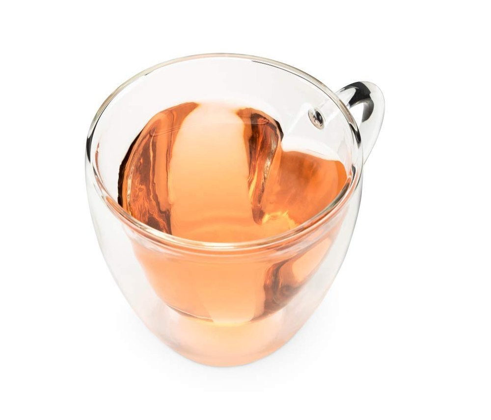 Borosilicate Glass Heart Shape Double Wall Cup, For Gifting, Capacity: 250ml