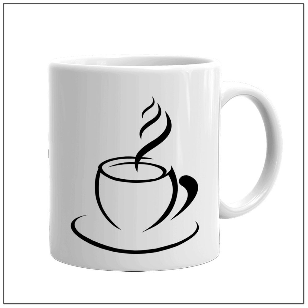 White Round Custom Printed Coffee Mug, For Home, Size/Dimension: 350 ml