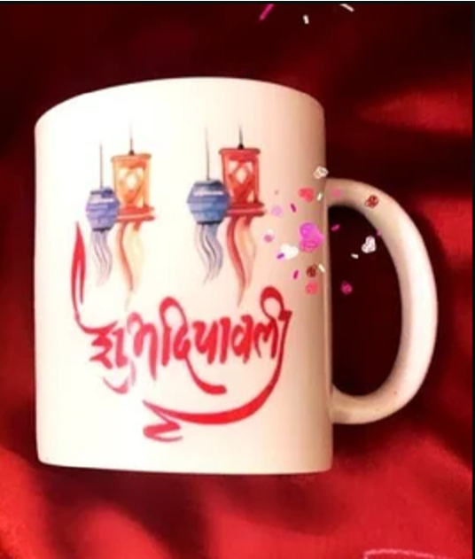 Deepawali Ceramic Printed Coffee Mug Set, For Gifting