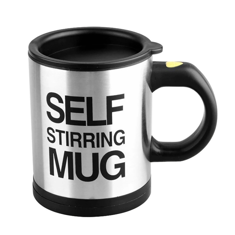 Black Printed Self Stirring Mug, For Office, Capacity: 400 ml