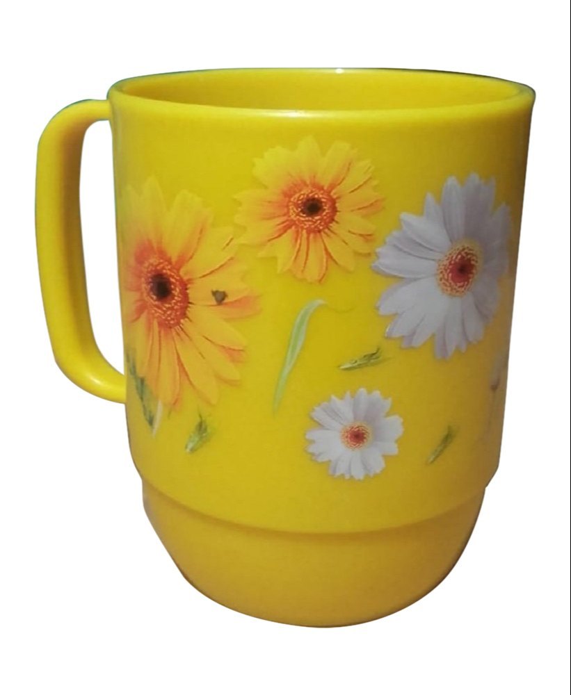 Yellow Plastic Coffee Mug