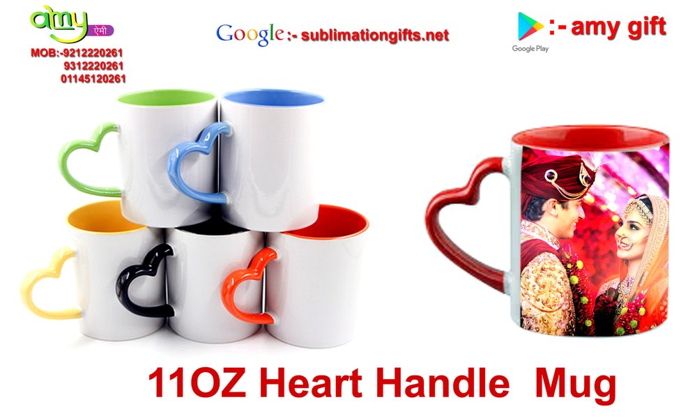 Amy 11 Oz Heart Handle Mug