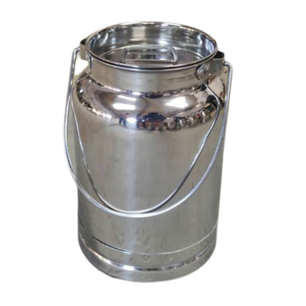 Silver Plain 5 L Stainless Steel Milk Barni