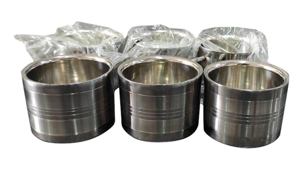 Silver Stainless Steel Tea Cup Set, Capacity: 150ml/Cup