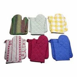 Printed Pot Holder & Mitten Sets, For Home, Size: Free Size