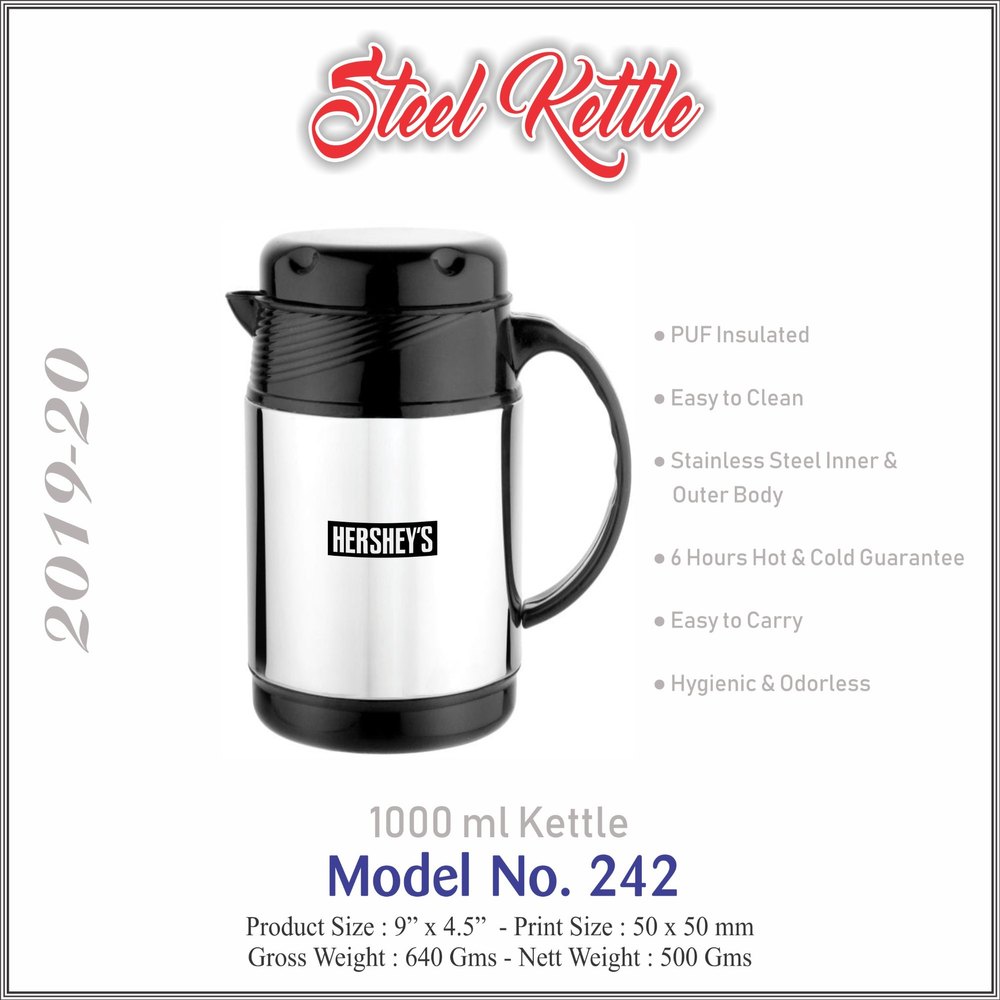 Steel Kettle, For Home, Capacity: 1000ml