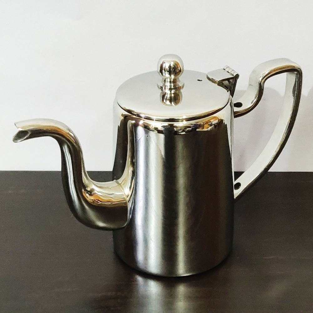 Plain Round Stainless Steel Coffee Pot, For Home img