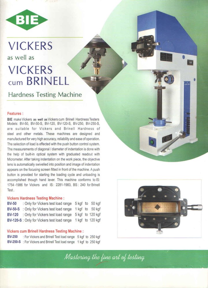 Vickers Hardness Tester, HV, 990 H X 320 W X 660 L