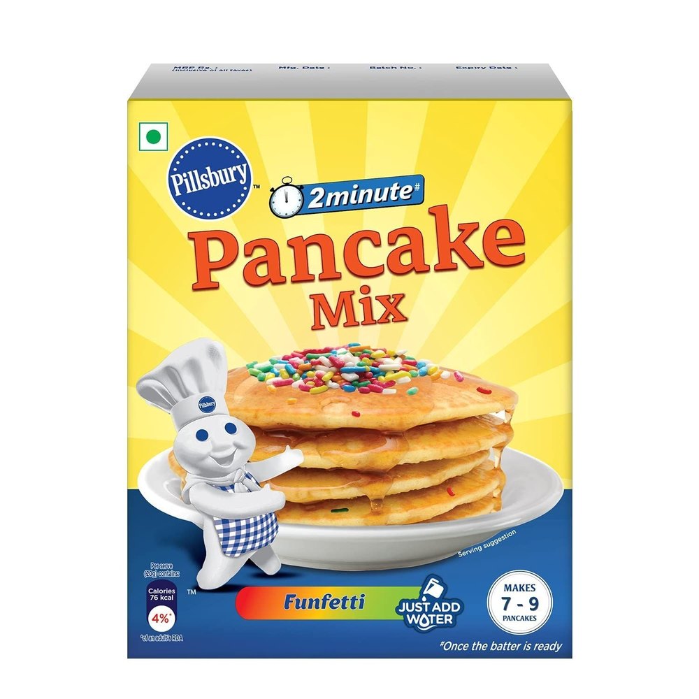 Round Pillsbury Pancake Mix Funfetti Flavour Minute Eggless Ready to Cook, For Bakery, Packaging Type: Box img