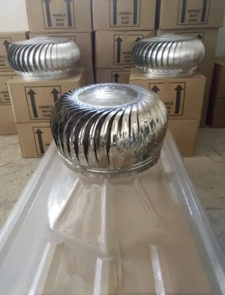 White Roof Top Aluminium Turbo Ventilator, For Rooftop, Circular