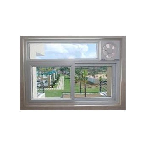 White Wooden UPVC Fixed Windows With Ventilation-Manufacture