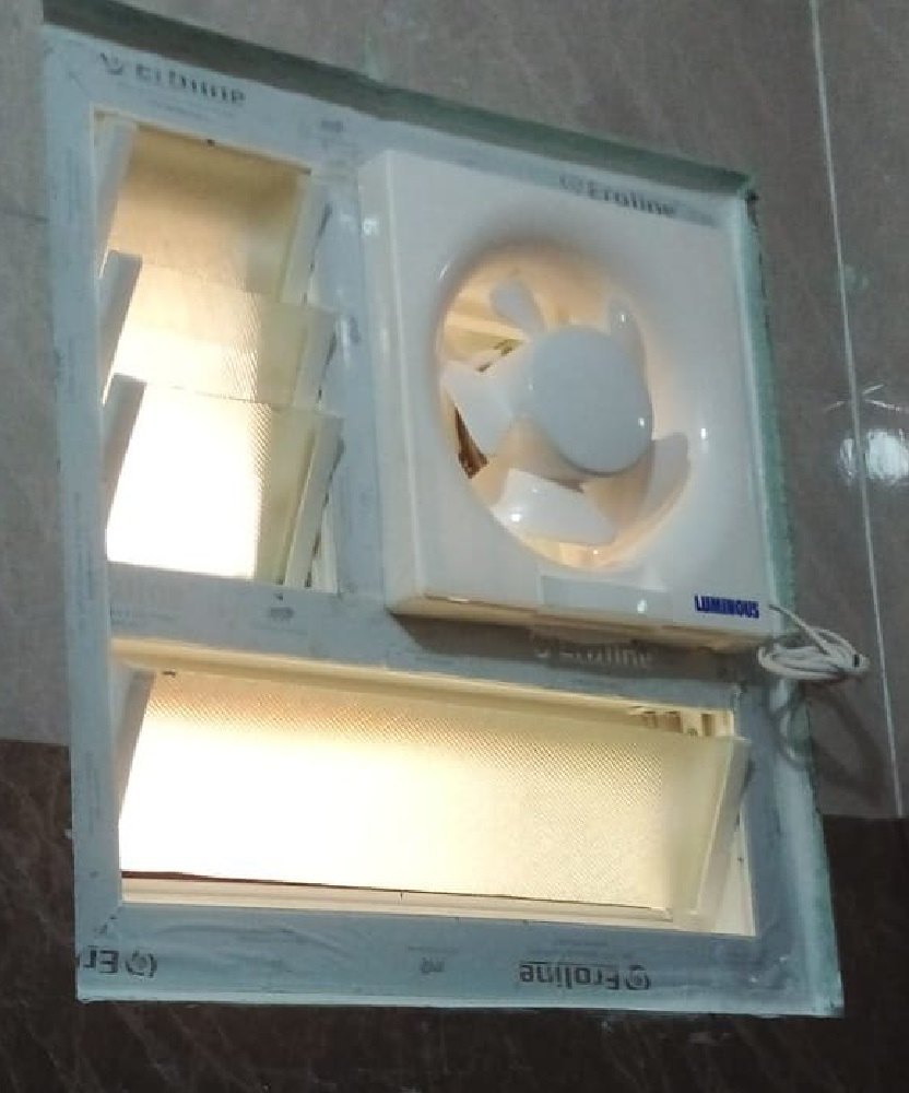 UPVC Ventilator with fan space, For Bathroom