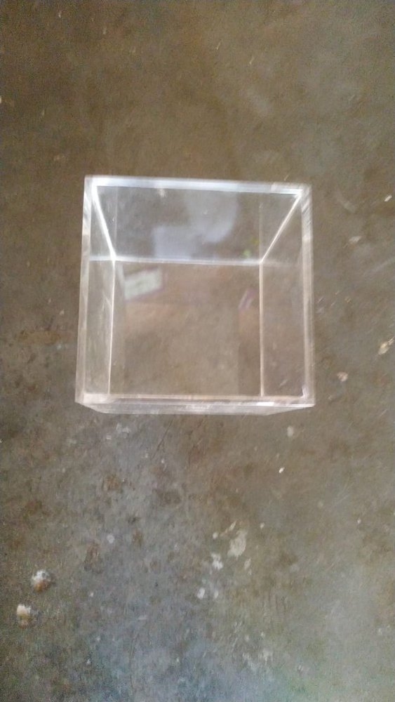 Transperent Acrylic Agralic Box, 5mm, Square